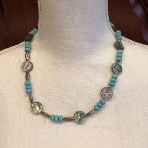 Turquoise & silver necklace